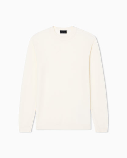 Emporio Armani Virgin-wool jumper with a check motif