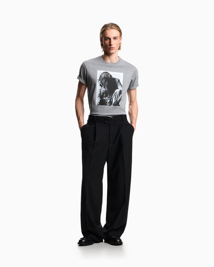 Emporio Armani Icon jersey T-shirt with photographic print and embroidery