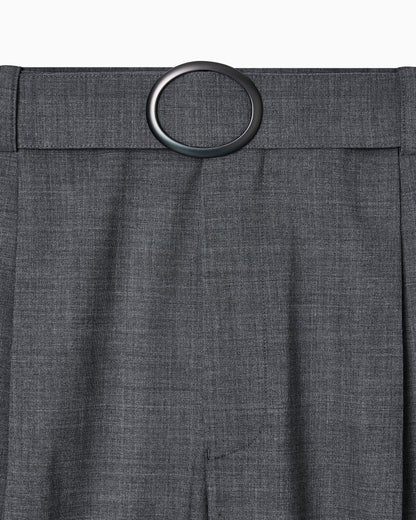 Emporio Armani Trousers with pleats and belt in stretch wool canvas
