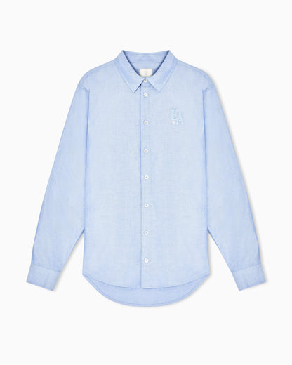 Emporio Armani Eagle Club cotton Oxford shirt with embroidery