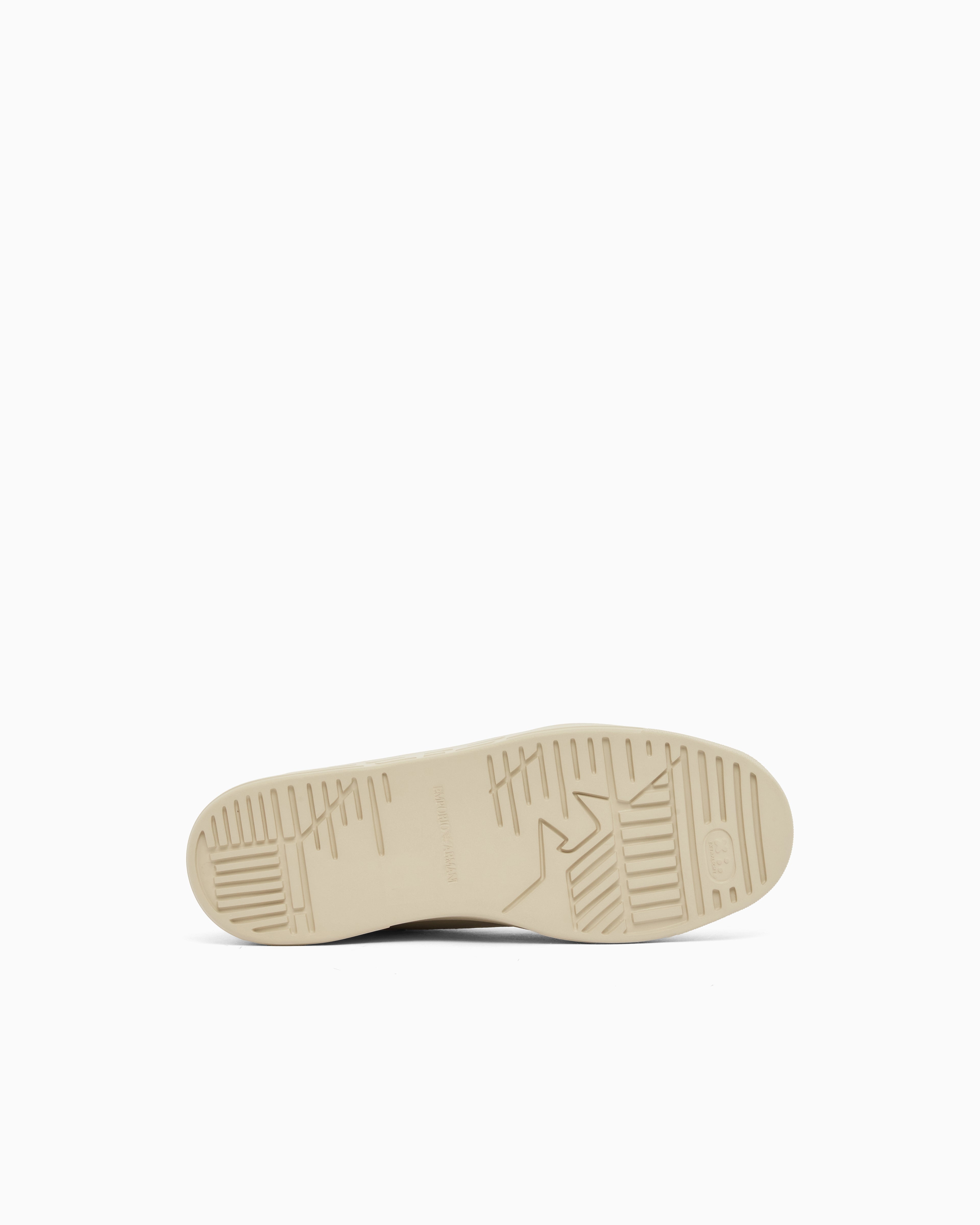 Emporio Armani Cordura Sneakers With Suede Details Beige