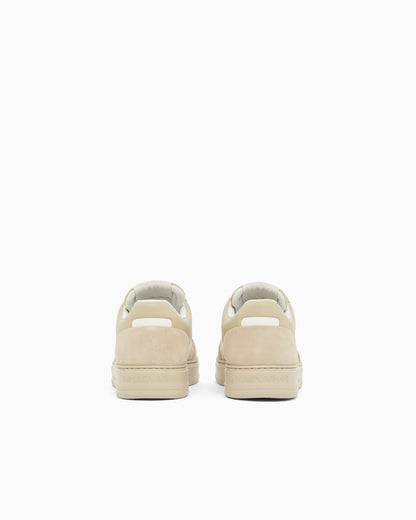 Emporio Armani Cordura Sneakers With Suede Details Beige
