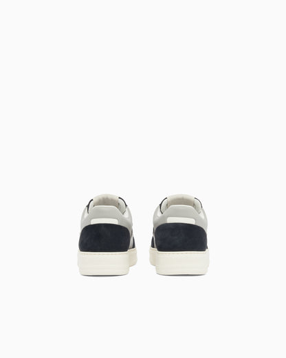 Emporio Armani Cordura Sneakers With Suede Details Navy Blue