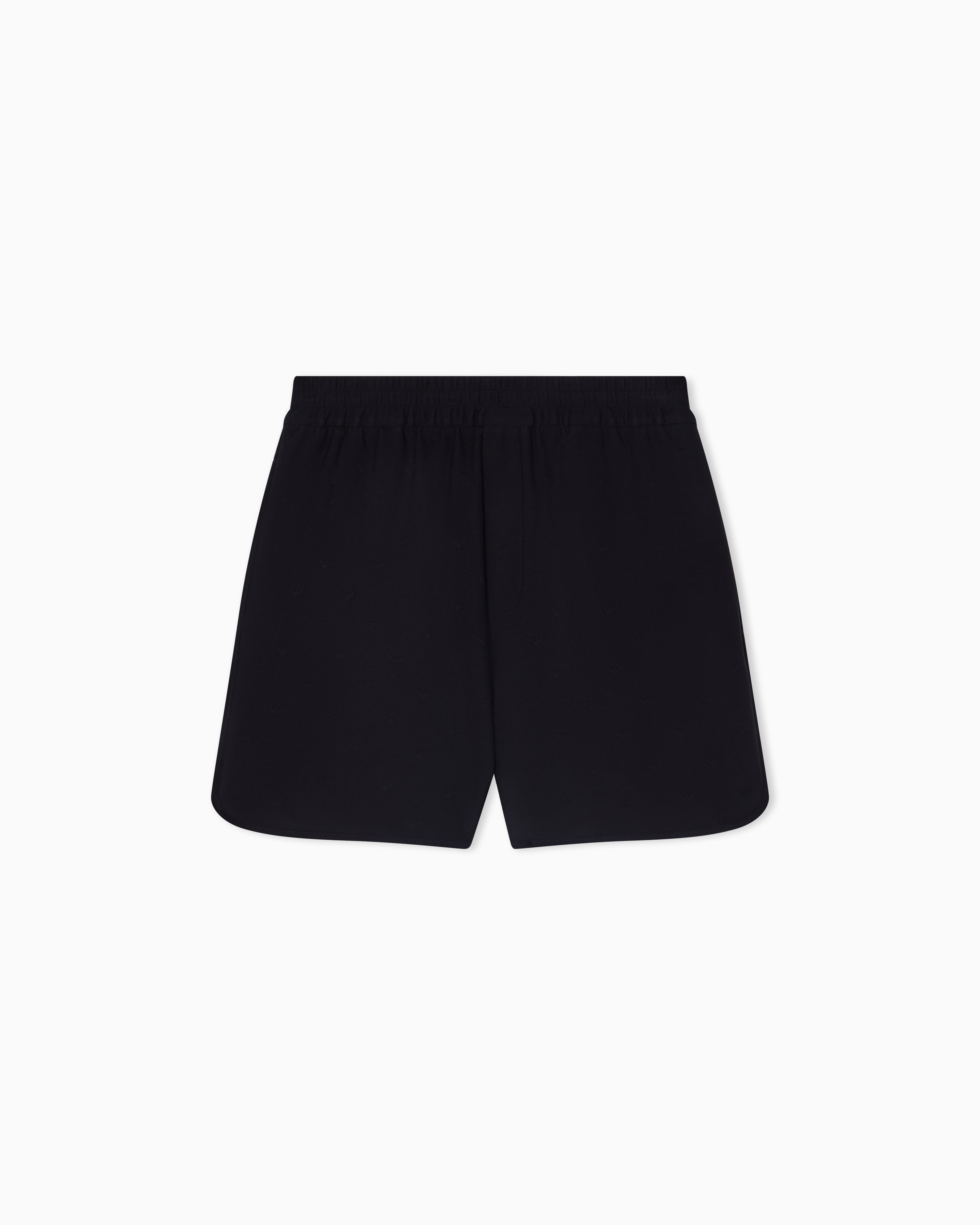 Emporio Armani Shorts in all-over micro eagle jacquard jersey
