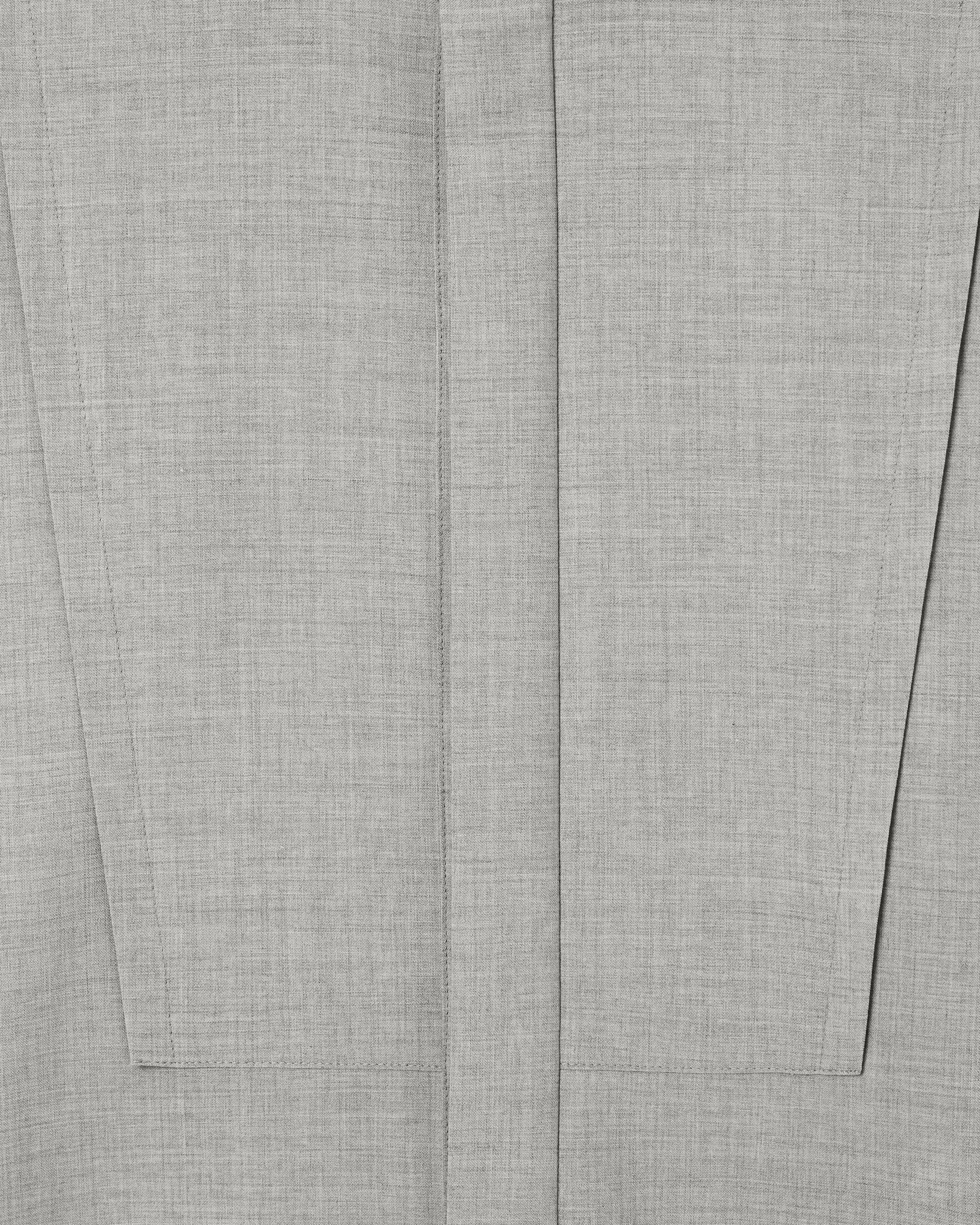 Emporio Armani Guru-collar shirt in soft-finish virgin-wool canvas