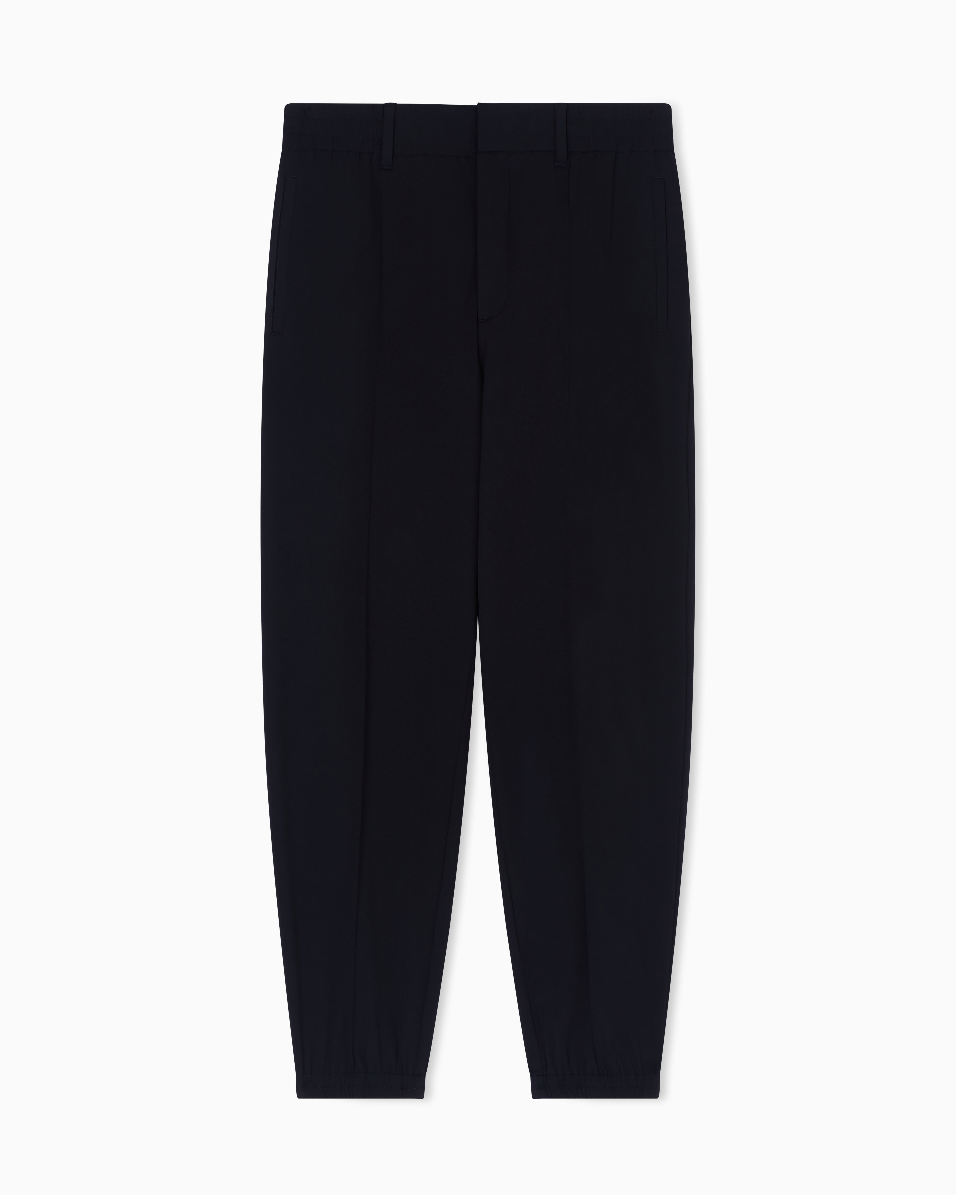 Emporio Armani Stretch-nylon trousers with an elasticated hem