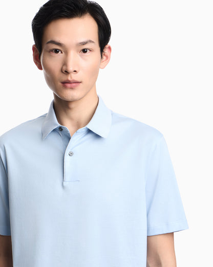 Emporio Armani Loose-fit, lightweight jersey polo shirt