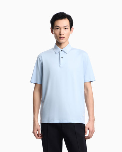 Emporio Armani Loose-fit, lightweight jersey polo shirt