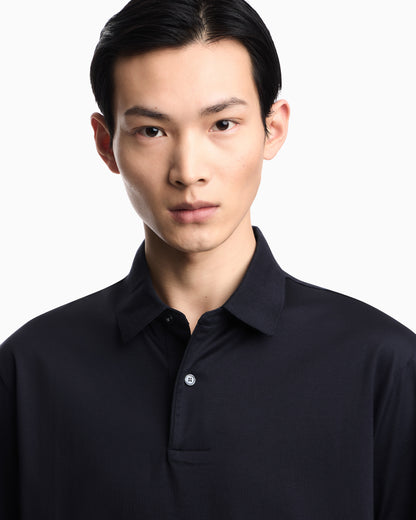Emporio Armani Loose-fit, lightweight jersey polo shirt