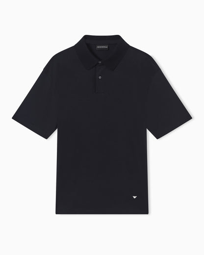 Emporio Armani Loose-fit, lightweight jersey polo shirt