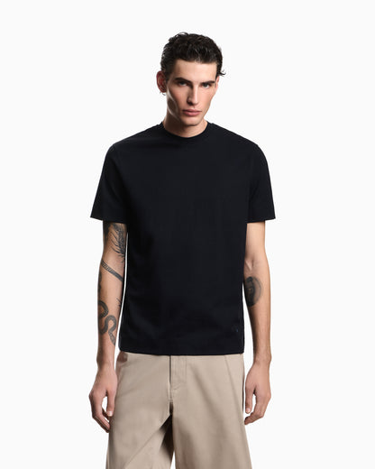 Emporio Armani Intarsia-effect jacquard jersey T-shirt