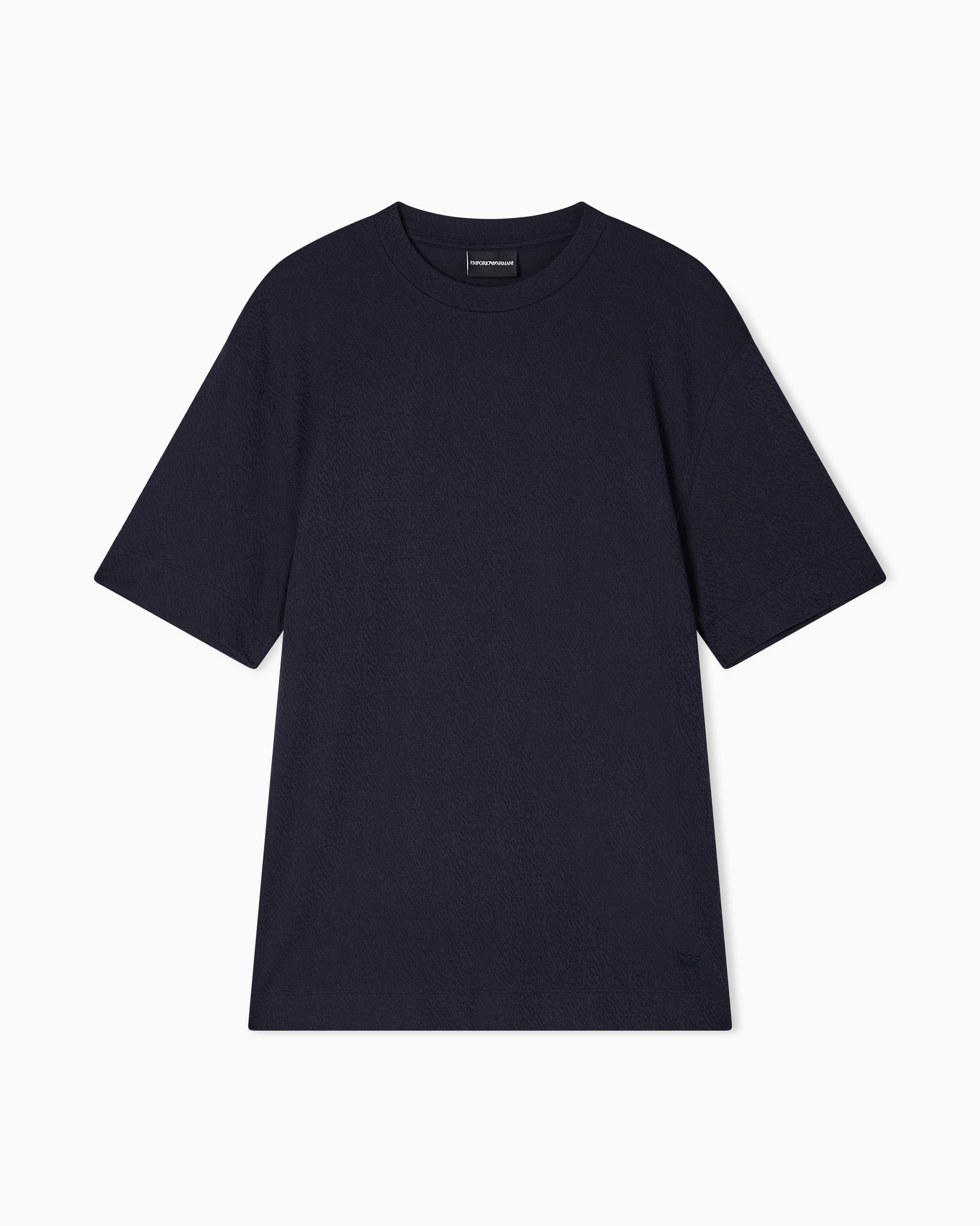 Emporio Armani Intarsia-effect jacquard jersey T-shirt