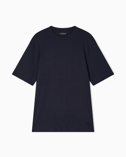 Emporio Armani Intarsia-effect jacquard jersey T-shirt