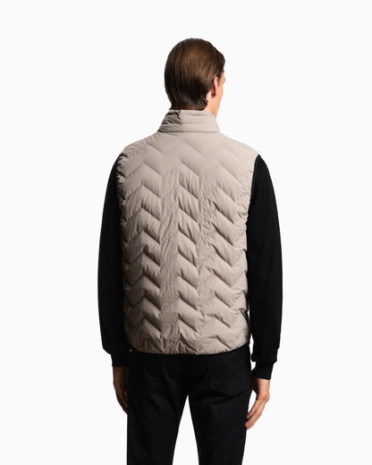 Emporio Armani Nylon down jacket sleeveless with a chevron quilt Essential