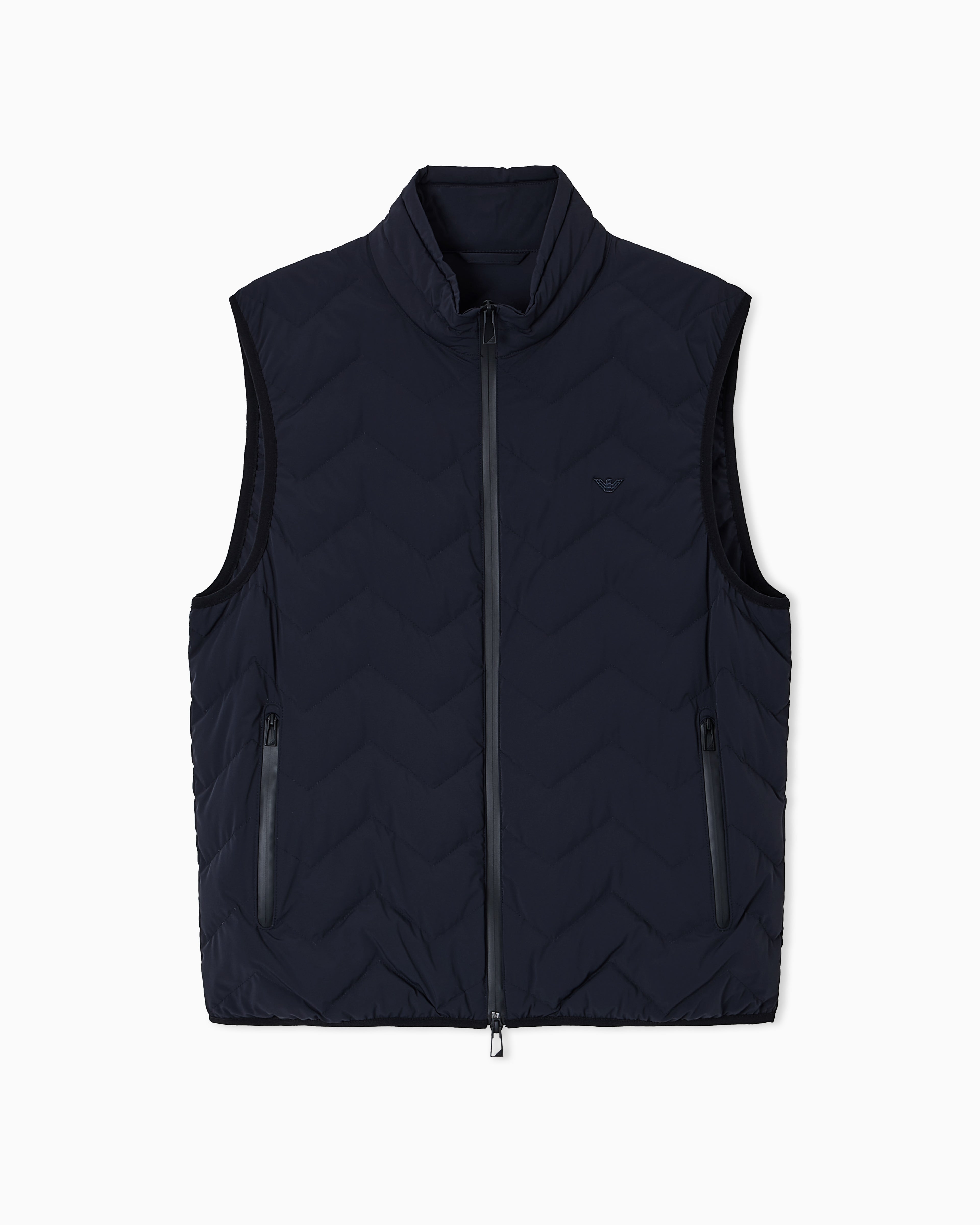 Emporio Armani Nylon down jacket sleeveless with a chevron quilt Essential