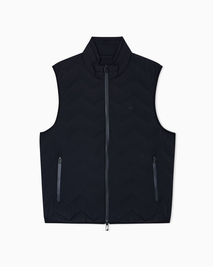 Emporio Armani Nylon down jacket sleeveless with a chevron quilt Essential