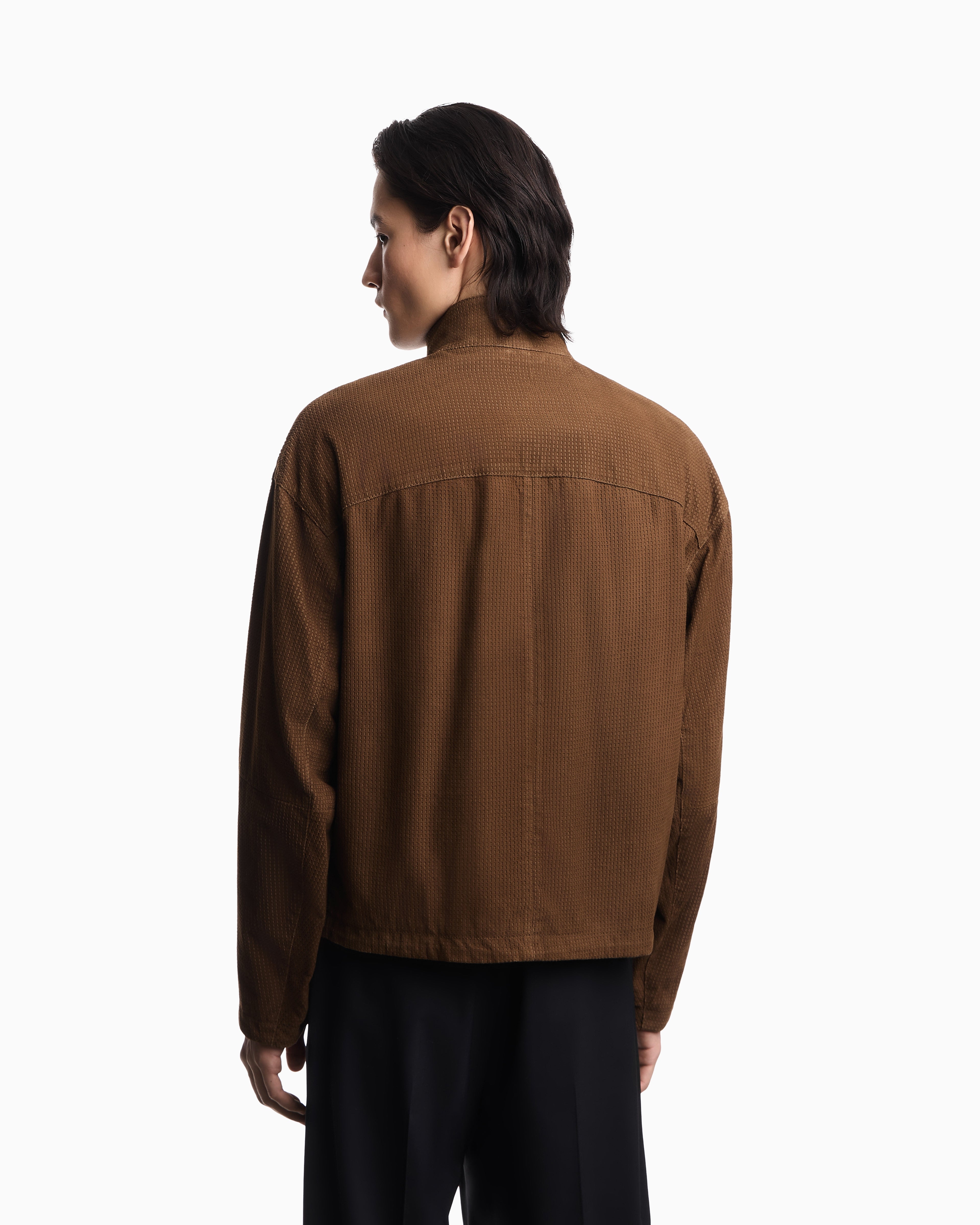 Emporio Armani Perforated goat suede blouson