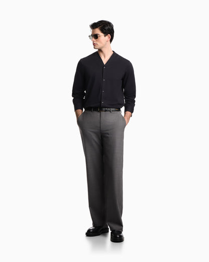 Emporio Armani Soft-finish stretch wool-canvas trousers