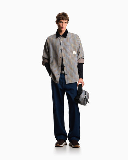 Emporio Armani Eagle Club reversible blouson with check motif