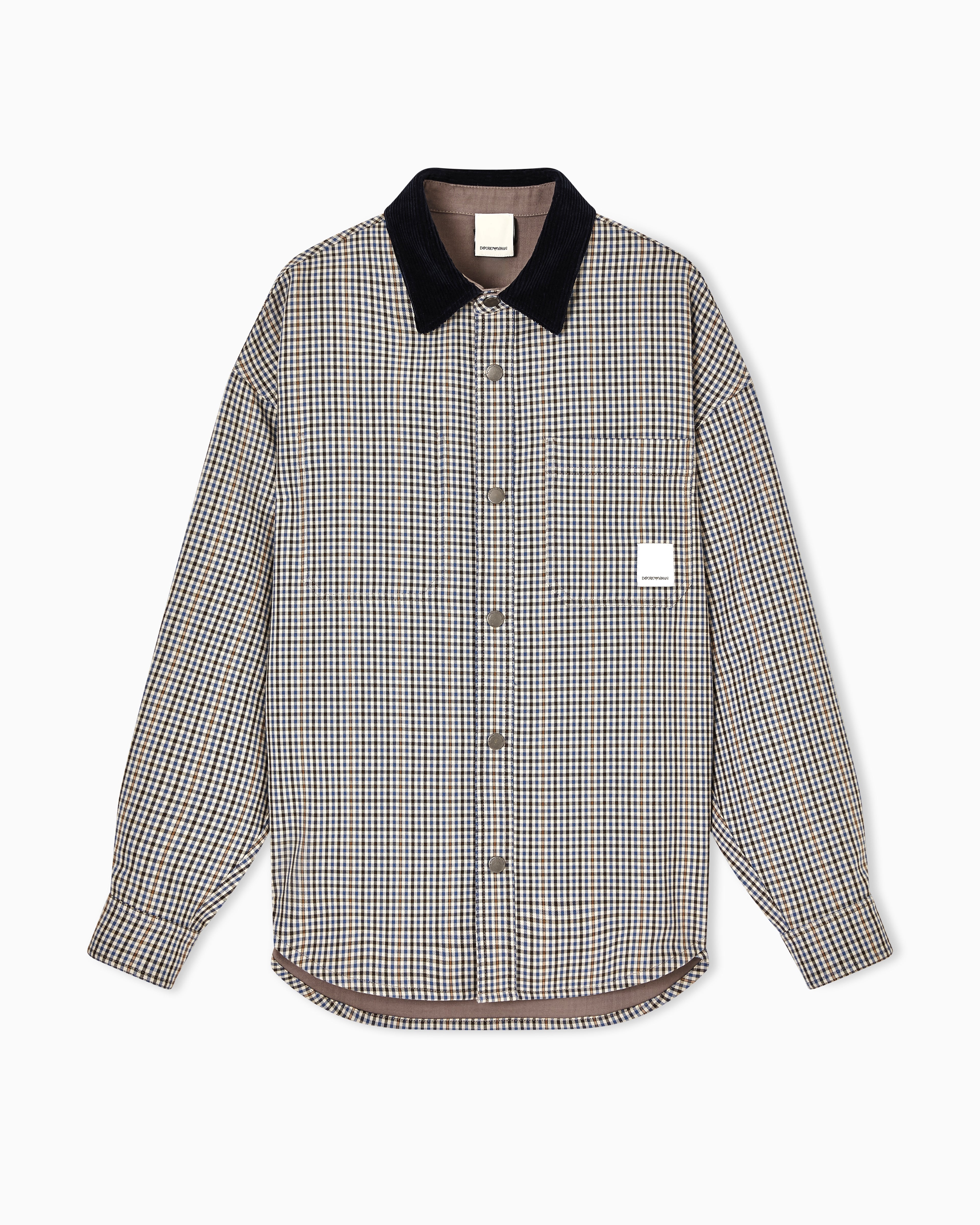 Emporio Armani Eagle Club reversible blouson with check motif