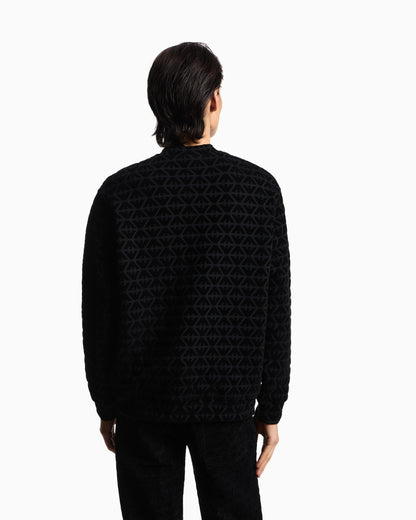 Emporio Armani Lunar New Year double-jersey sweatshirt with all-over flocked eagles