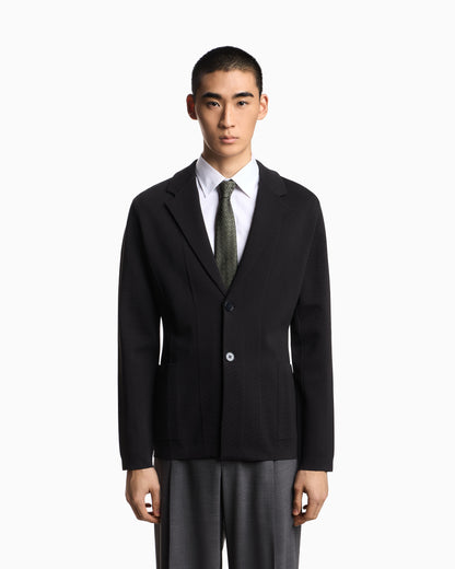 Emporio Armani Icon knitted, single-breasted jacket
