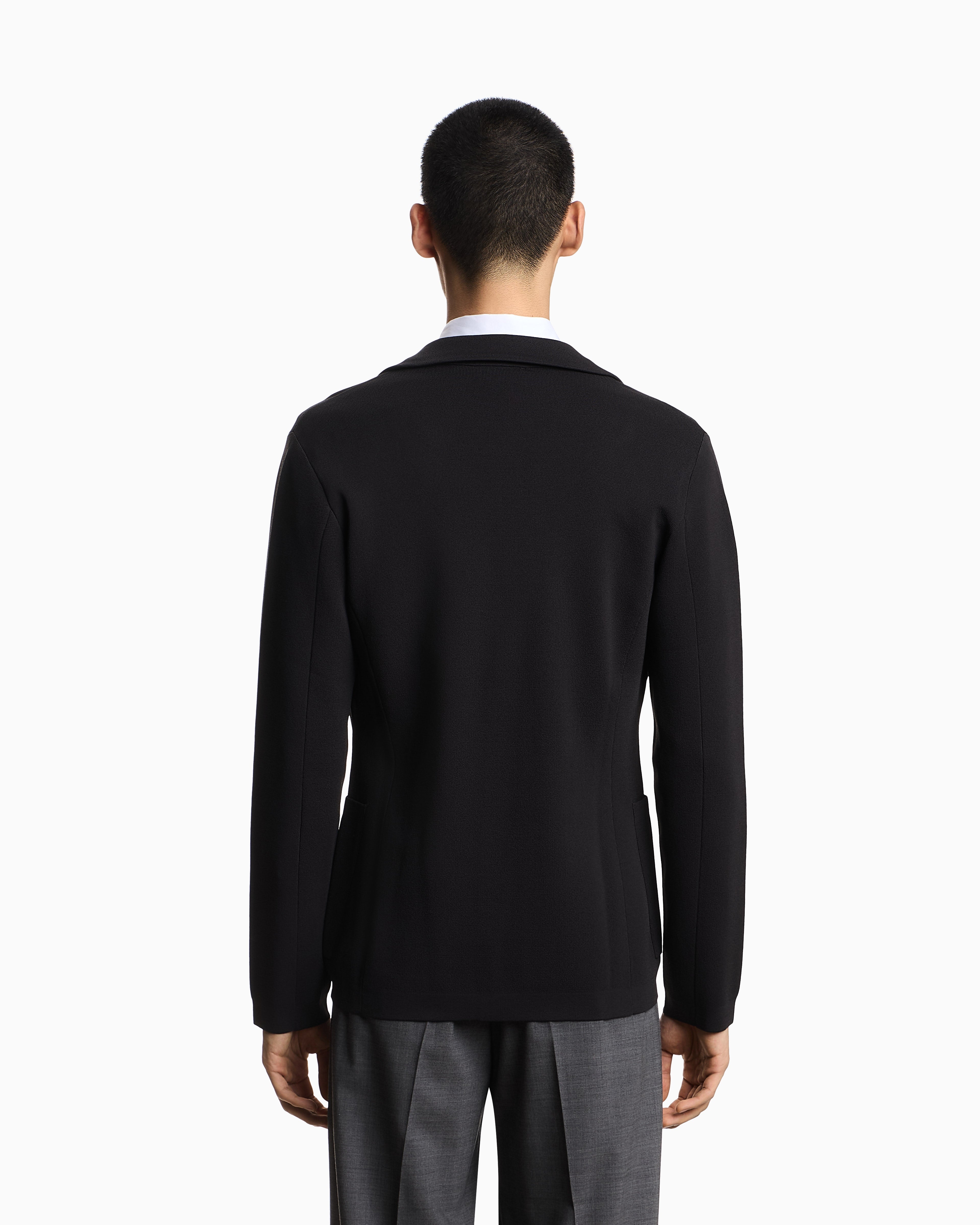 Emporio Armani Icon knitted, single-breasted jacket
