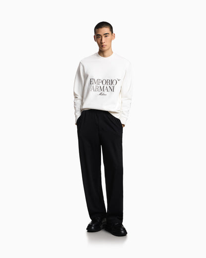 Emporio Armani French terry jersey sweatshirt with embroidered logo