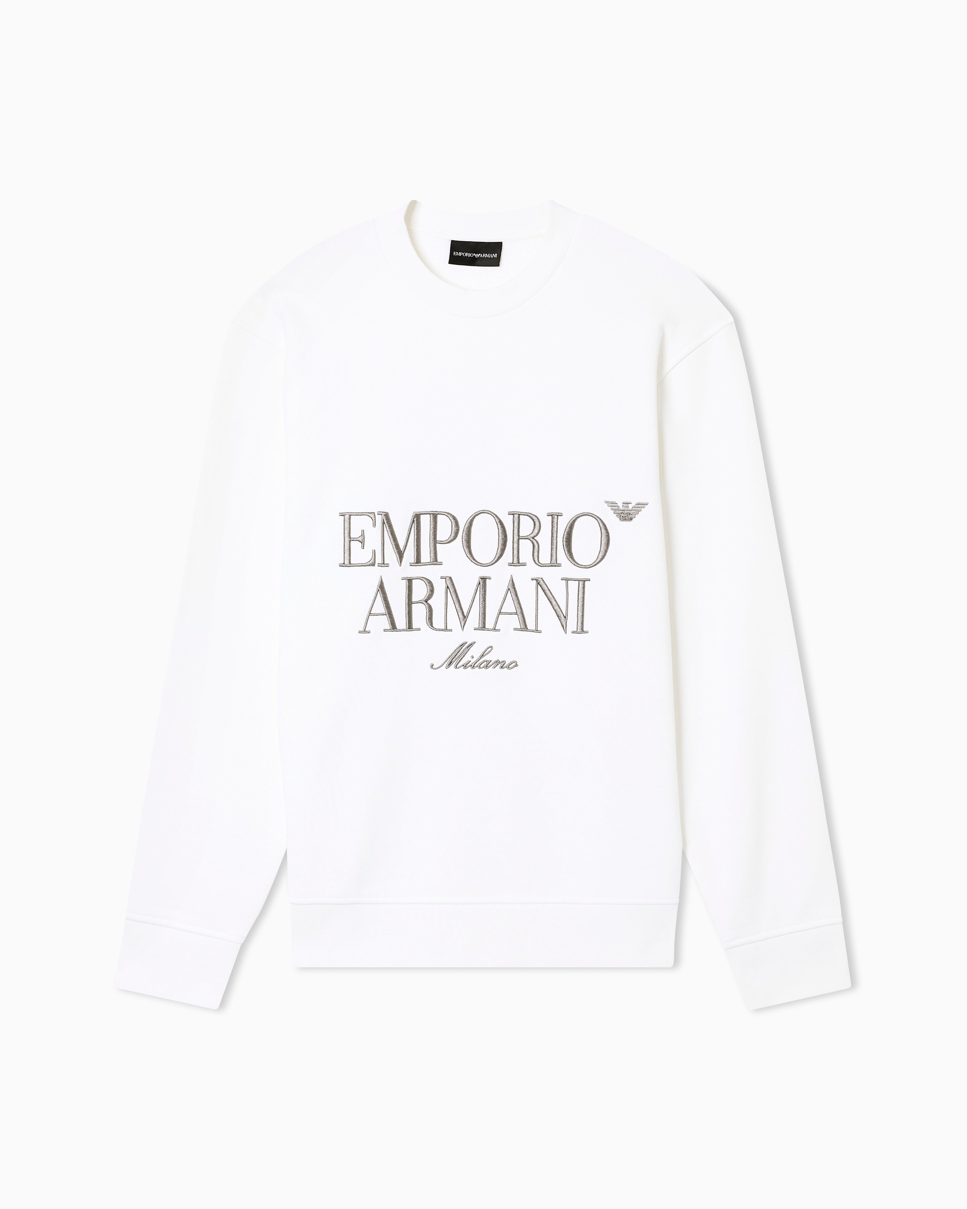 Emporio Armani French terry jersey sweatshirt with embroidered logo