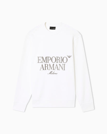 Emporio Armani French terry jersey sweatshirt with embroidered logo