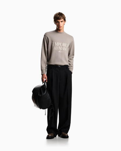 Emporio Armani French terry jersey sweatshirt with embroidered logo