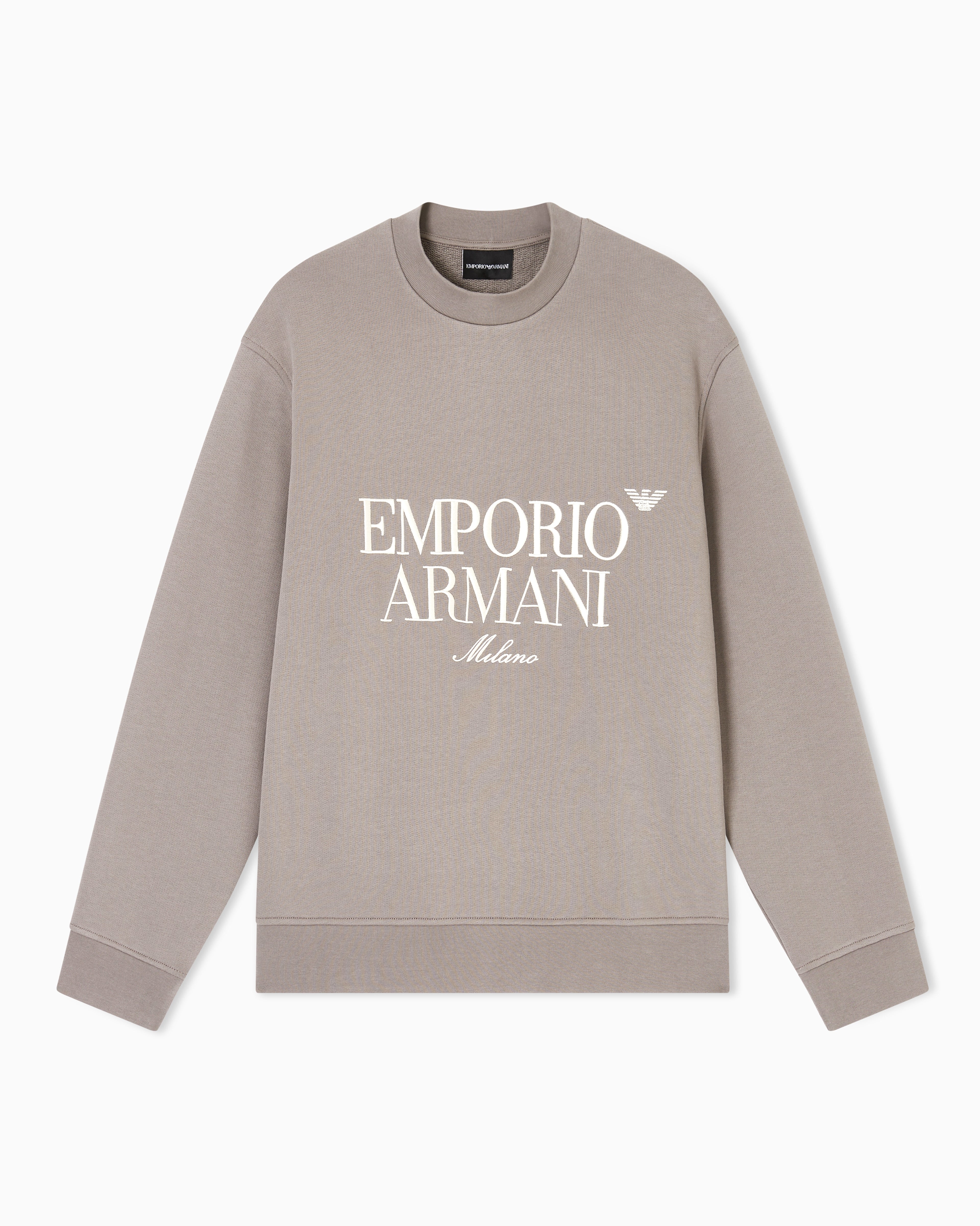 Emporio Armani French terry jersey sweatshirt with embroidered logo