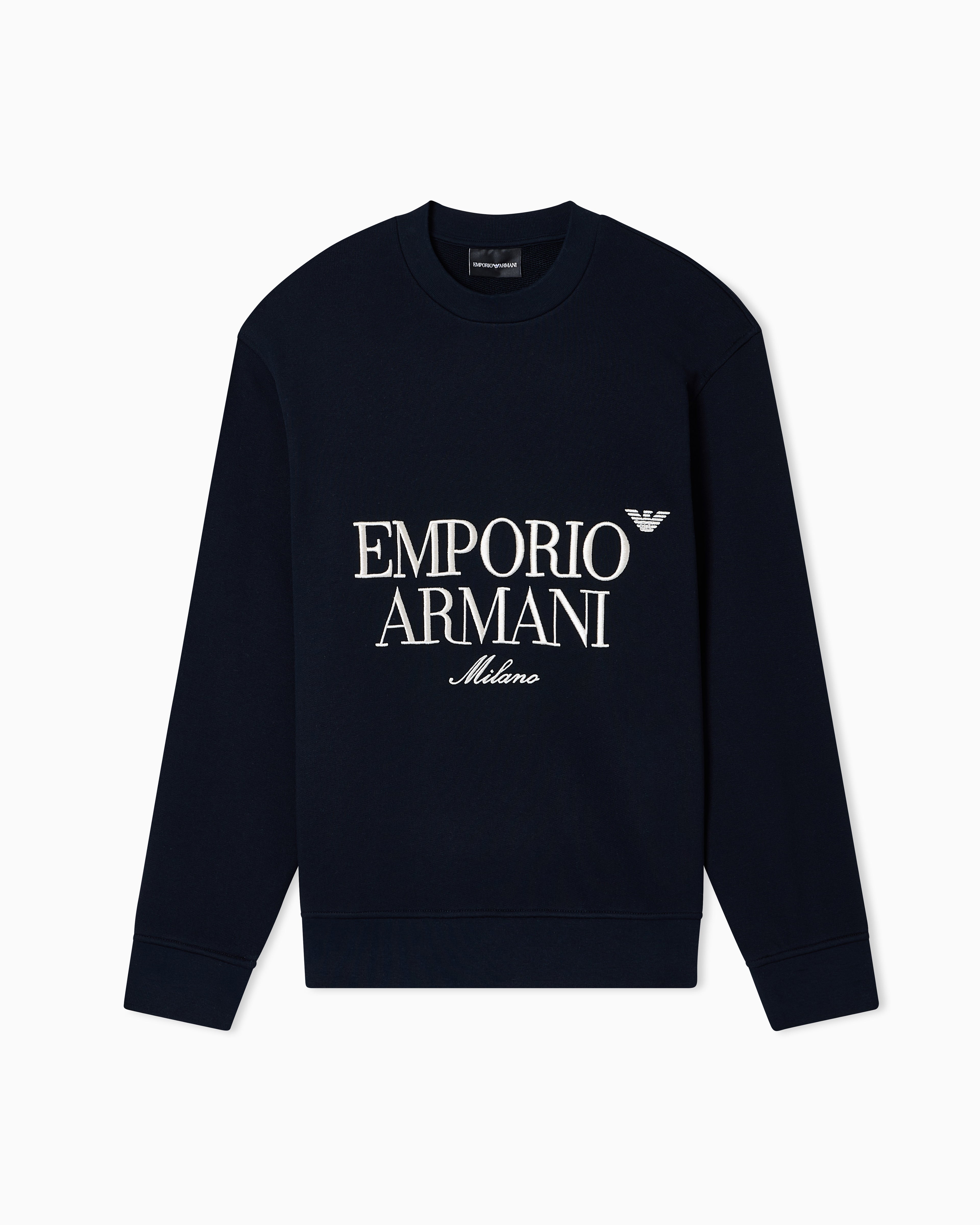 Emporio Armani French terry jersey sweatshirt with embroidered logo