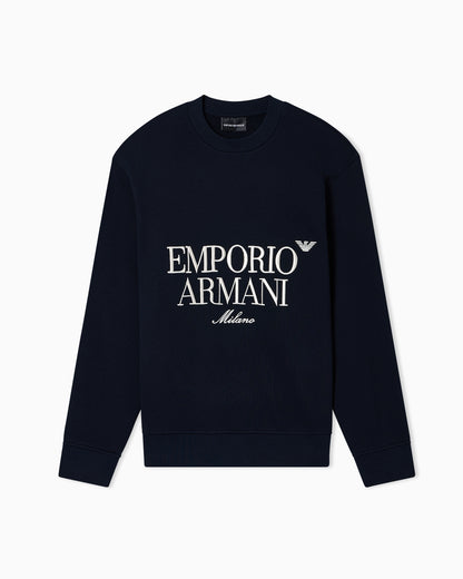 Emporio Armani French terry jersey sweatshirt with embroidered logo