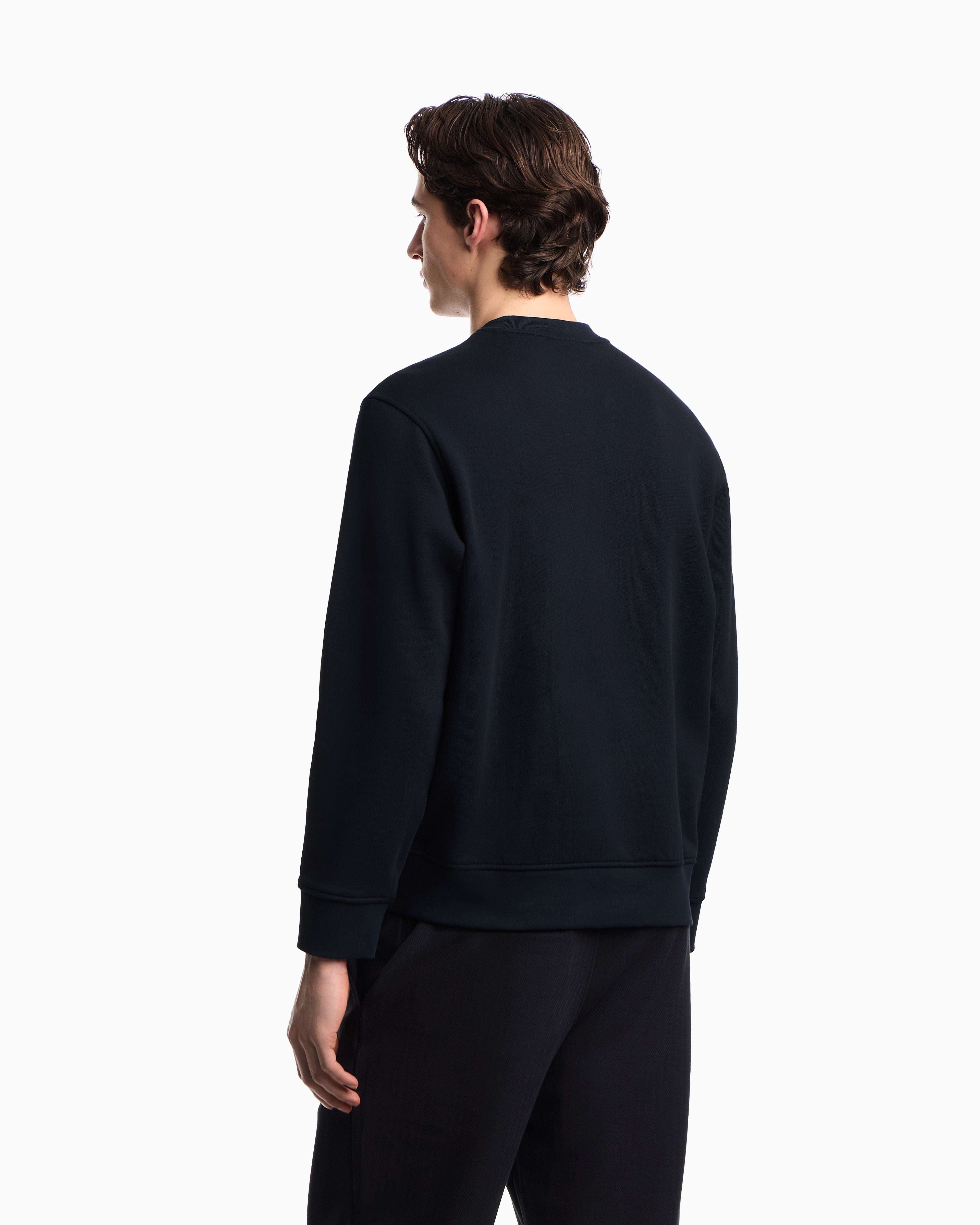 Emporio Armani French terry jersey sweatshirt with embroidered logo