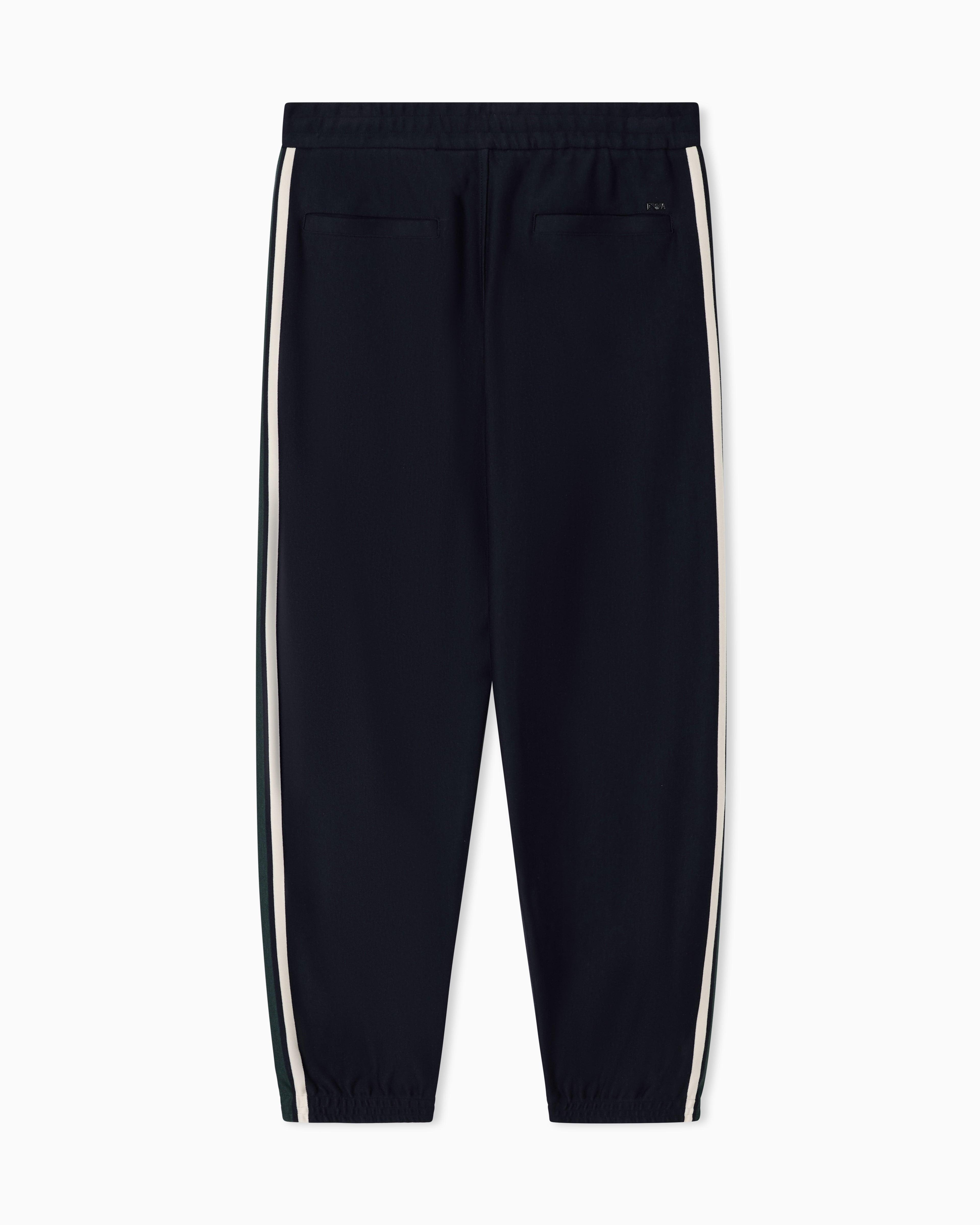 Emporio Armani Lyocell-blend double jersey joggers with bands