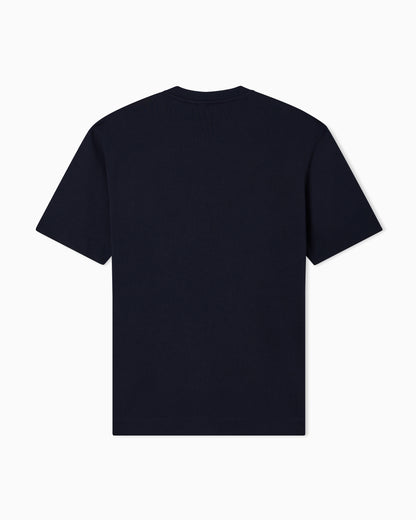 Emporio Armani Heavy jersey T-shirt with metal logo embroidery
