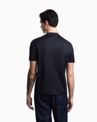Emporio Armani Lyocell-blend jersey T-shirt with French bulldog patch