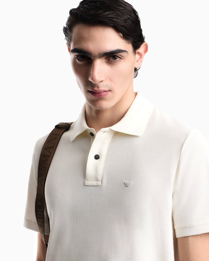 Emporio Armani Slim-fit piqué polo shirt