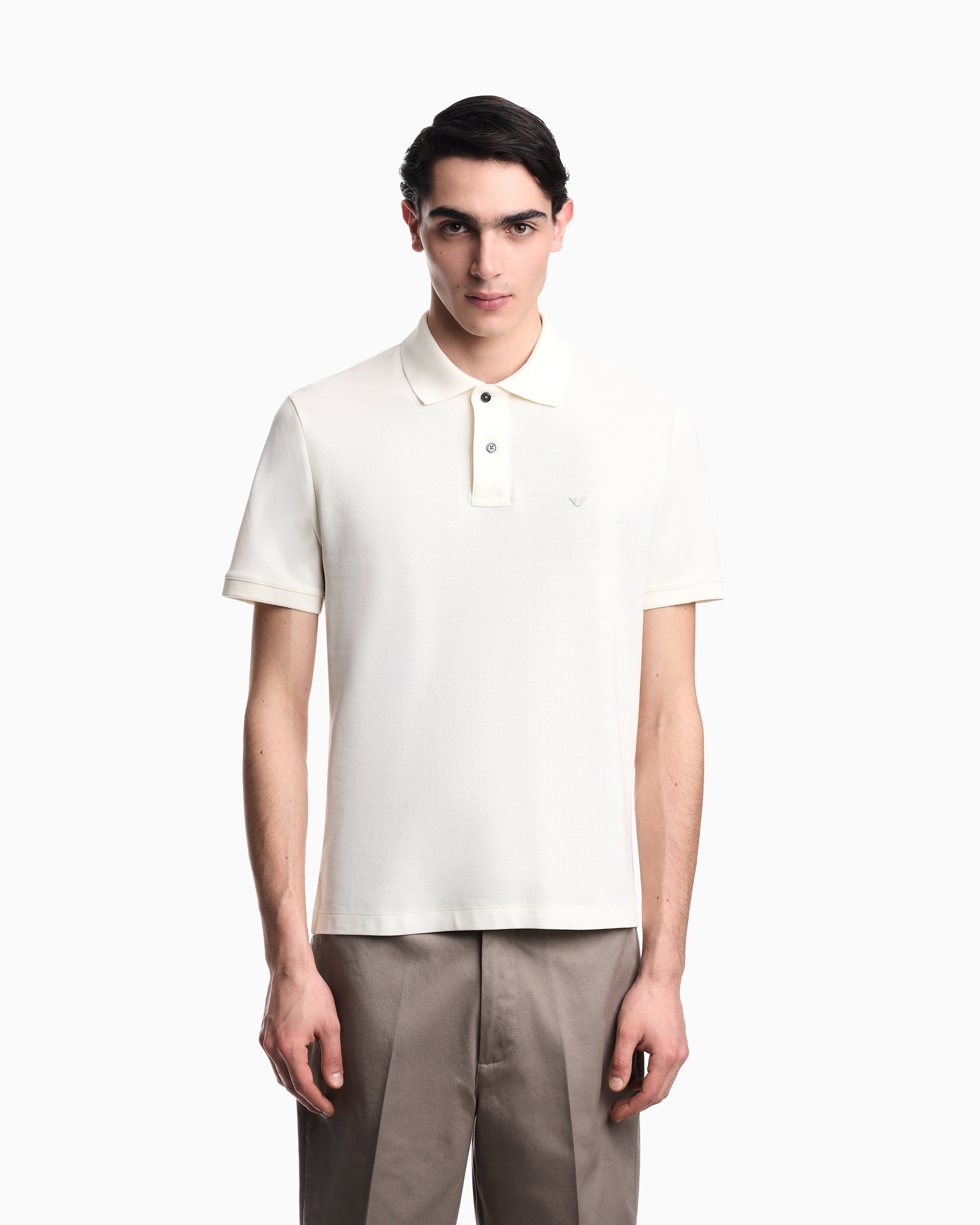 Emporio Armani Slim-fit piqué polo shirt