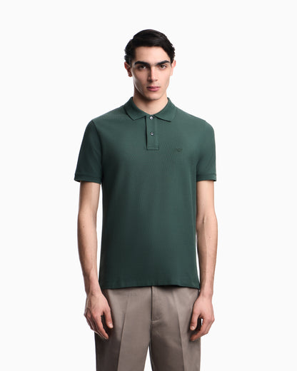 Emporio Armani Slim-fit piqué polo shirt