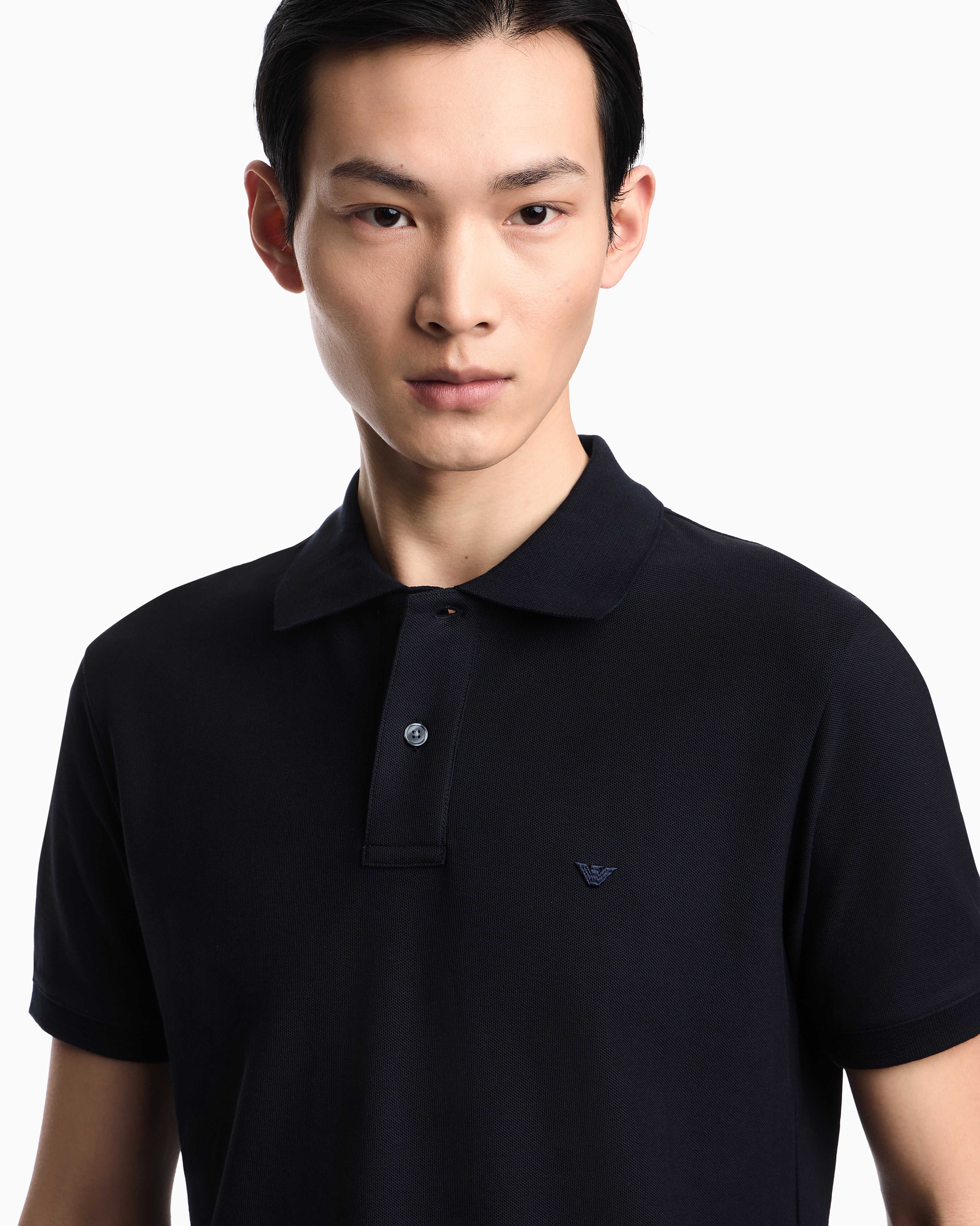 Emporio Armani Slim-fit piqué polo shirt