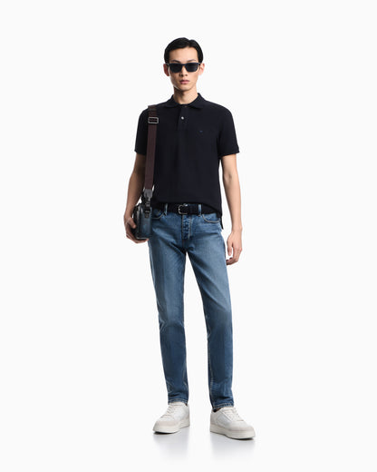 Emporio Armani Slim-fit piqué polo shirt