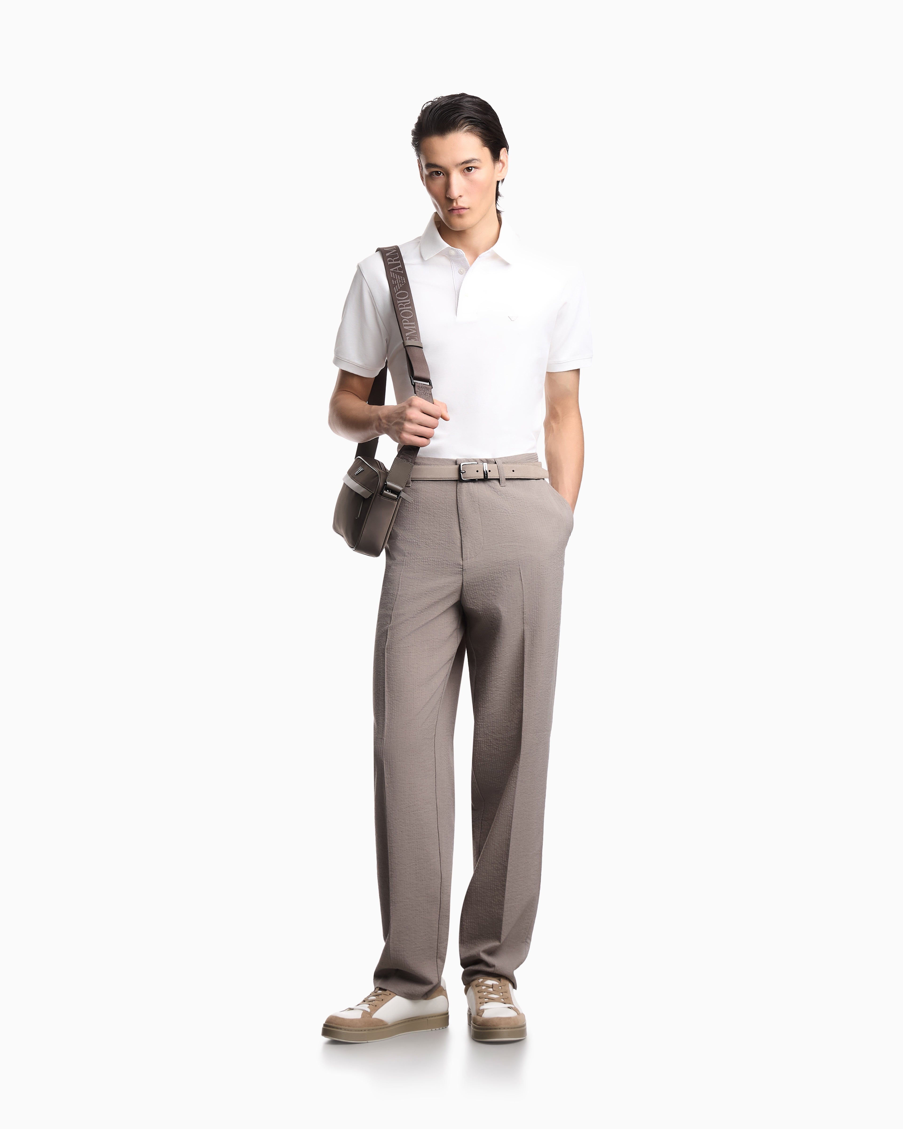 Emporio Armani Regular fit piqué polo shirt