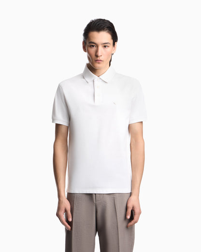Emporio Armani Regular fit piqué polo shirt