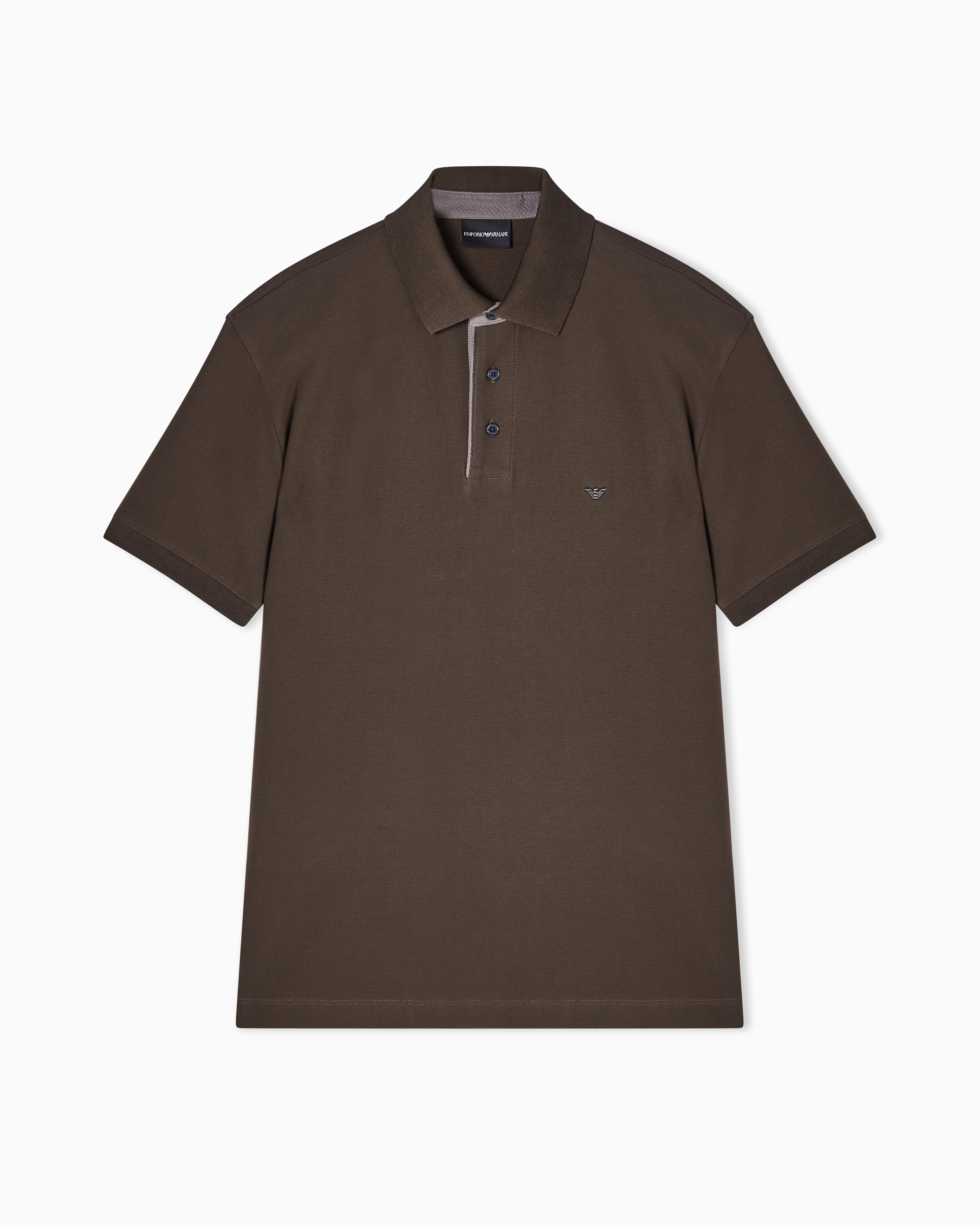 Emporio Armani Regular fit piqué polo shirt