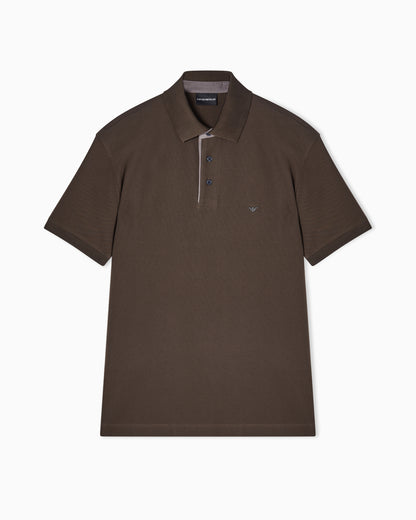 Emporio Armani Regular fit piqué polo shirt