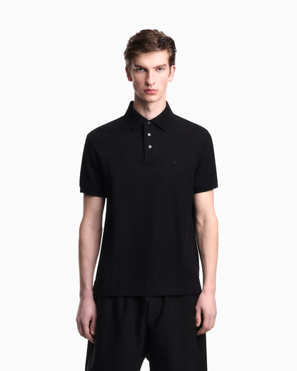 Emporio Armani Regular fit piqué polo shirt