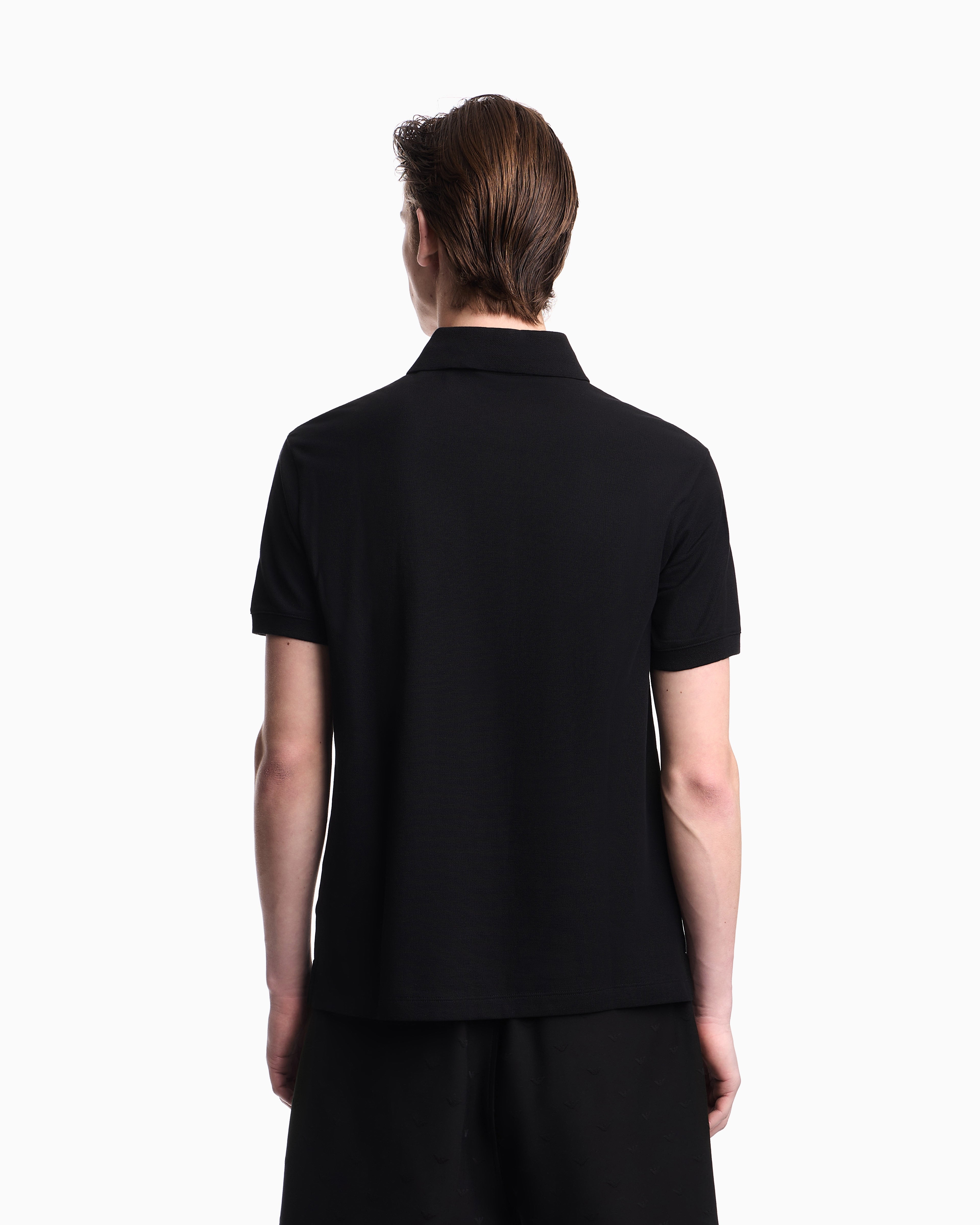 Emporio Armani Regular fit piqué polo shirt