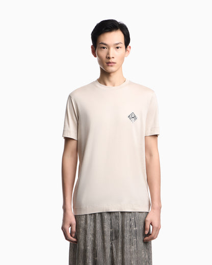 Emporio Armani Slim-fit Lyocell-blend jersey T-shirt with logo patch